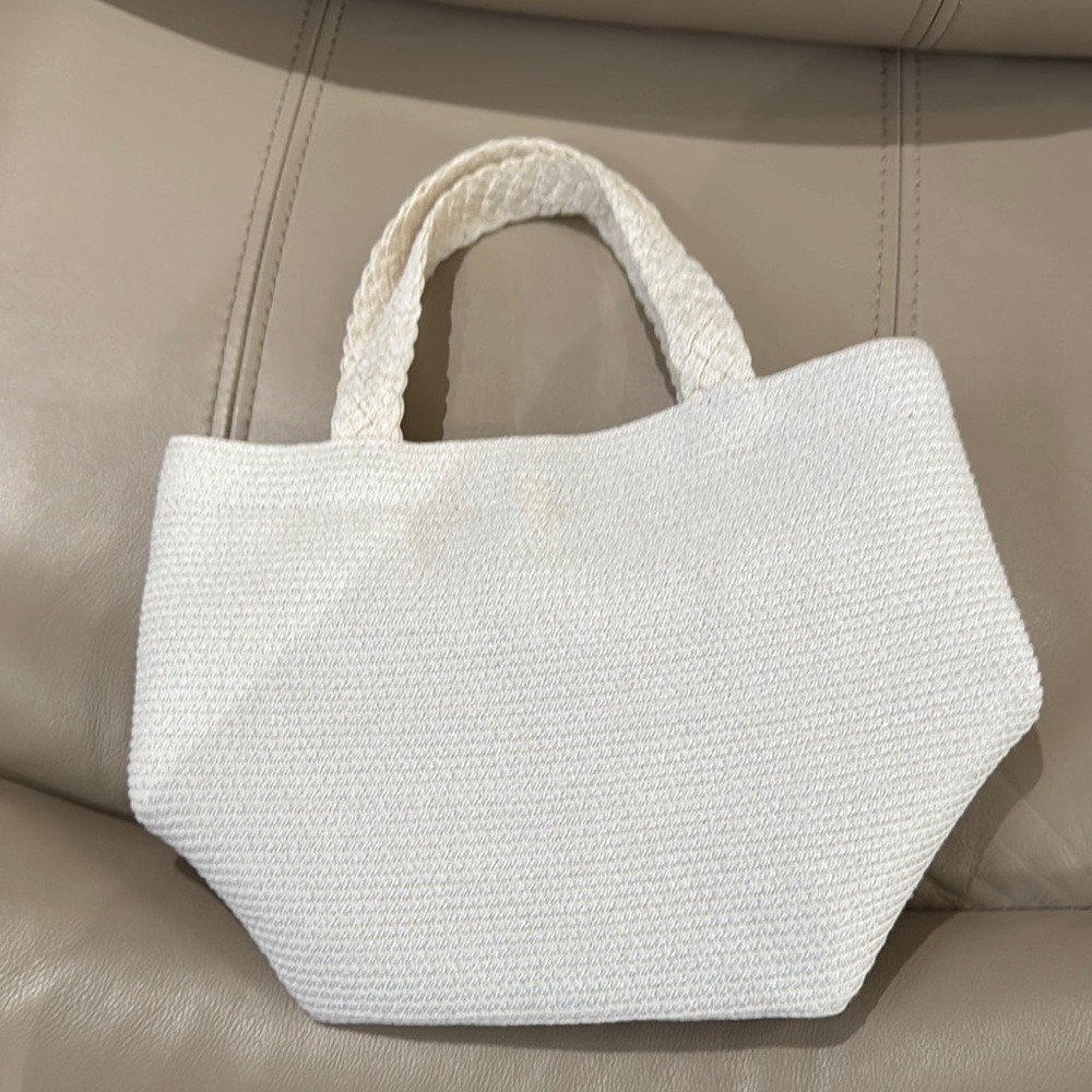 Talbots White Woven Small Hand Bag - Picture 4 of 10